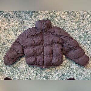 Wild Fable Cropped Black Puffer Jacket